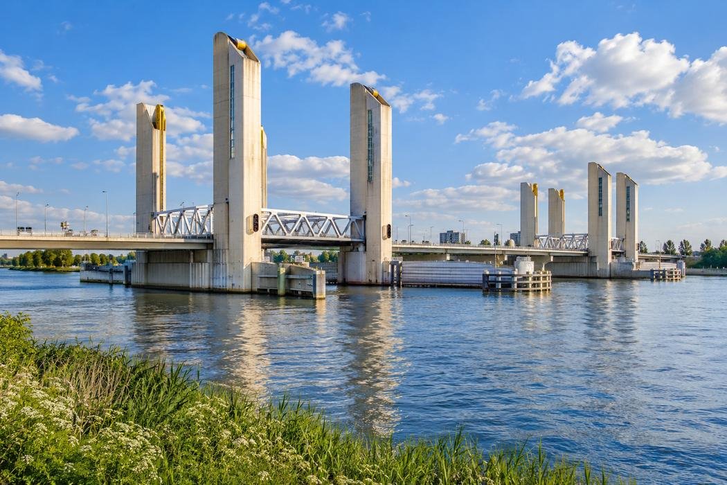 Illustratie van de Algerabrug bij Krimpen aan den IJssel