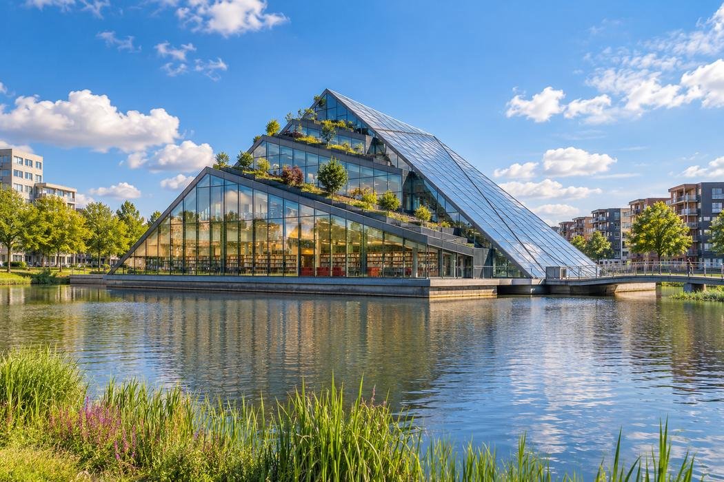 Illustratie van de Boekenberg in Spijkenisse