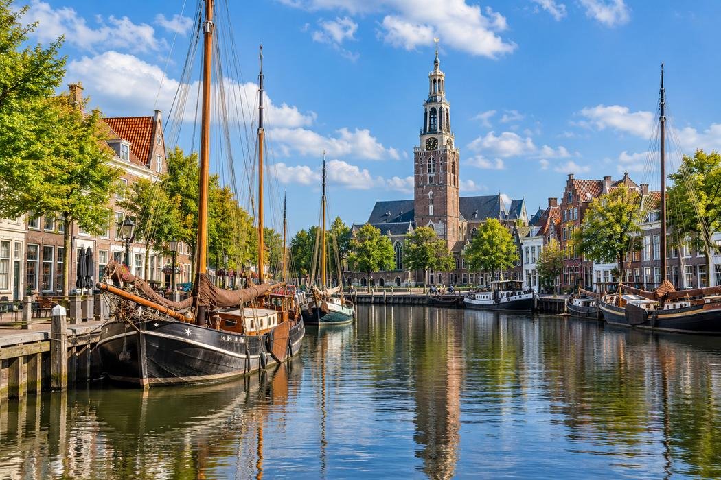 Illustratie van de Oude Haven van Vlaardingen
